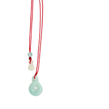 Burmese Jadeite Endless Luck Silk Adjustable Necklace