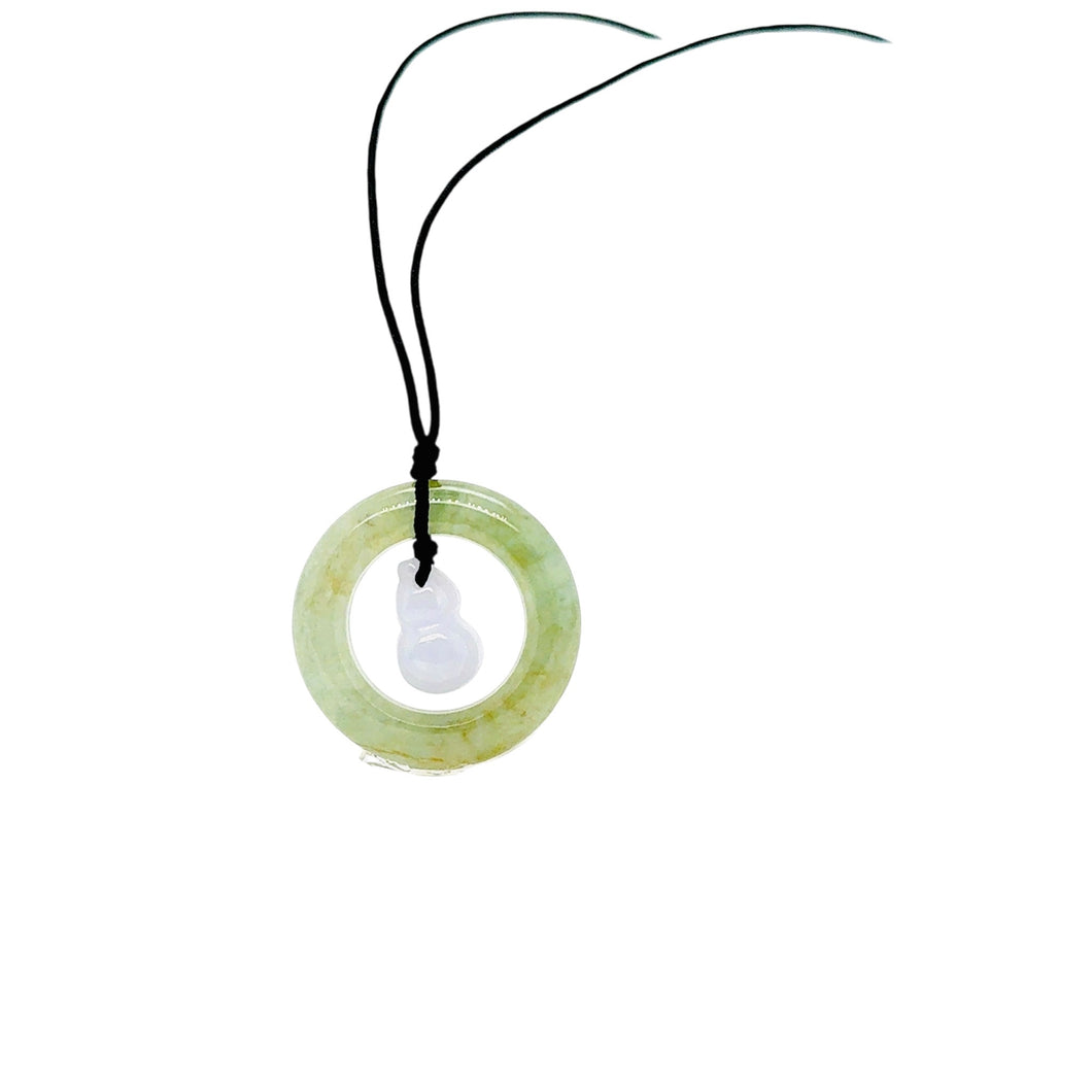 Burmese Jadeite Peace & Patience Silk Adjustable Necklace