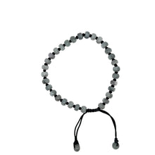 Burmese Icy Gray Jadeite Abacus Men's Mala Silk Bracelet