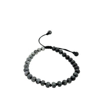 Burmese Icy Gray Jadeite Abacus Men's Mala Silk Bracelet