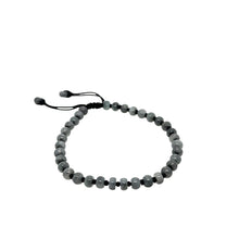 Burmese Icy Gray Jadeite Abacus Men's Mala Silk Bracelet