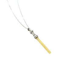 18Kt WG, Burmese Honey Jadeite Lightsaber Pendant