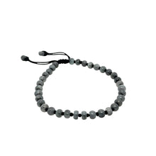 Burmese Icy Gray Jadeite Abacus Men's Mala Silk Bracelet