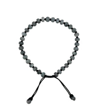 Burmese Icy Gray Jadeite Abacus Men's Mala Silk Bracelet