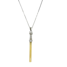18Kt WG, Burmese Honey Jadeite Lightsaber Pendant
