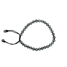 Burmese Icy Gray Jadeite Abacus Men's Mala Silk Bracelet