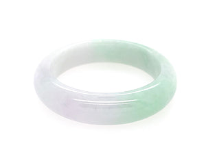 Burmese Icy Bi Color Icy Lavender & Green Jadeite 11 mm wide Comfort Fit Baby Bangle