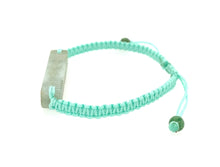Raw, Natural, Unpolished Burmese Jadeite Silk Adjustable Bracelet