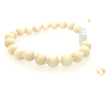 Burmese Jadeite Baqua w/ 8mm Wood Beads Silk Bracelet