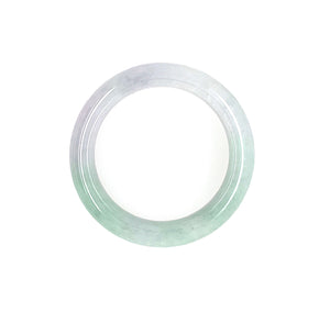 Burmese Icy Bi Color Icy Lavender & Green Jadeite 11 mm wide Comfort Fit Baby Bangle