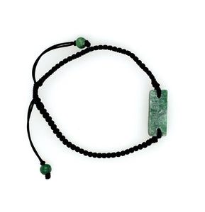 Burmese Natural Raw Jadeite Silk Bracelet