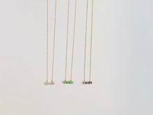 18kt Gold Burmese Green Jadeite Mini Bar with Diamonds Reversible Necklace