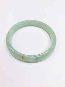 Burmese Icy Blue Green Red Jadeite Comfort Fit Bangle