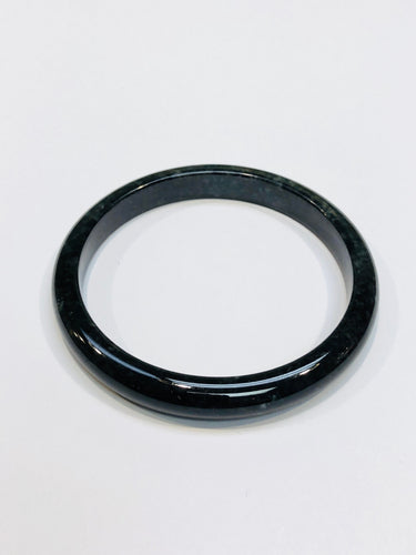 Burmese Black Jadeite Comfort Fit Bangle