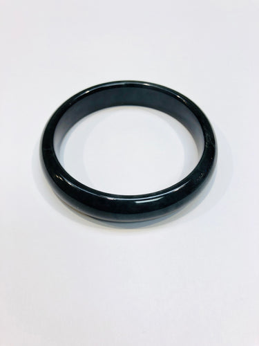 Burmese Black Jadeite Comfort Fit Bangle