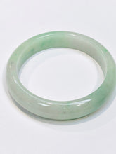 Burmese Icy Apple Green Jadeite Comfort Fit Bangle