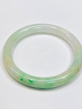 Burmese Apple and Emerald Green Jadeite Traditional Bangle