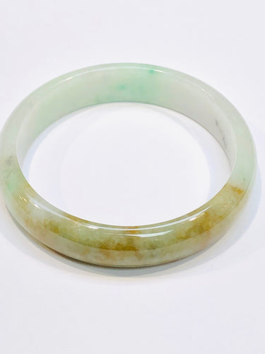 Burmese Tri Color Jadeite Comfort Fit Bangle