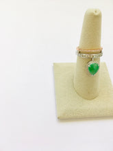 18kt Rose and White Gold Jadeite Pear Shape Ring