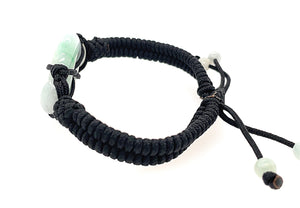 Burmese Jadeite Eternal Bi Men's Silk Bracelet