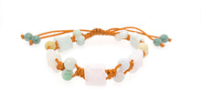 Burmese Jadeite "the halls, phases, your path journey of your life" Silk Bracelet