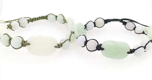 Burmese Jadeite Multiple Bridges Silk Bracelet