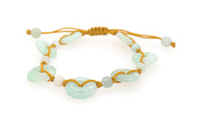 Burmese Jadeite Multi-Color "heavenly good fortune, wealth" Silk Bracelet