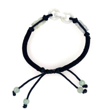 Burmese Jadeite Interlock & Cherry Blossom Silk Bracelet