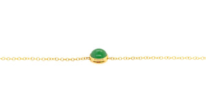 18kt YG Burmese Apple Green Jadeite Bracelet