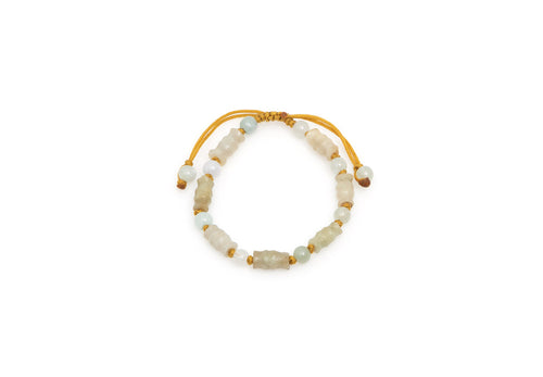 Burmese Jadeite Bamboo Children's Silk Bracelet