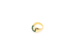 18kt Burmese Emerald Green Jadeite "Good Luck" Ring